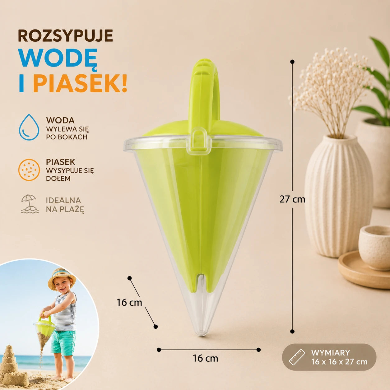 Magiczny Lejek do Piasku – Zbuduj Wymarzony Zamek na Plaży!