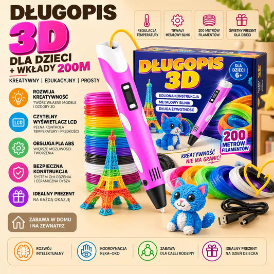 Magiczny Długopis 3D dla Dzieci