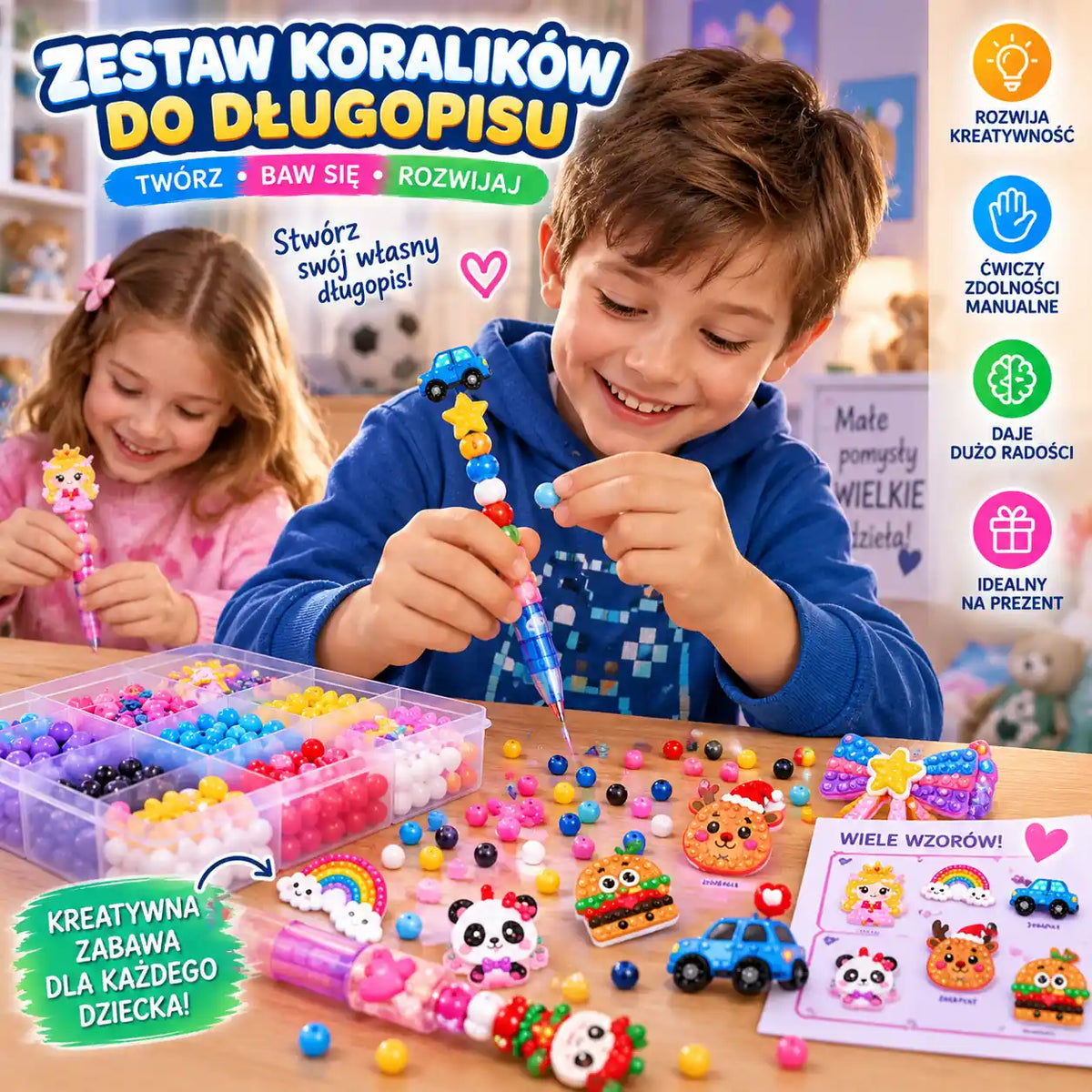 Pykolki - Zestaw Koralików do Długopisu