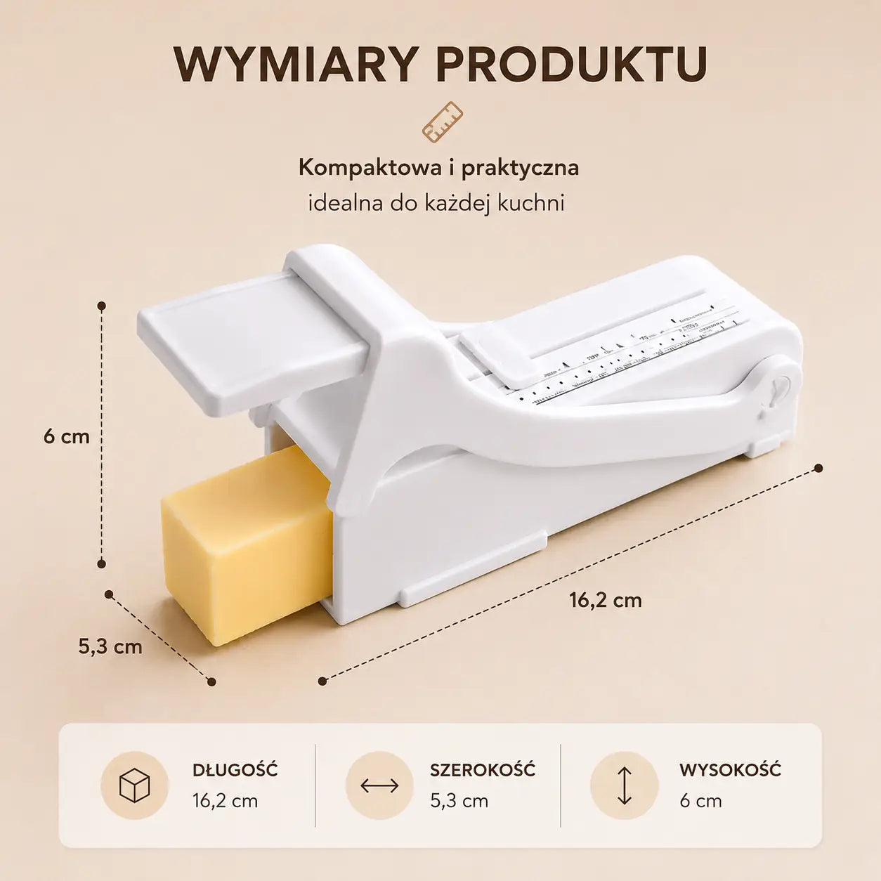 Dozownik do Masła i Sera z Regulacją Grubości – Perfekcyjne Plastry w Sekundę!
