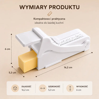 Dozownik do Masła i Sera z Regulacją Grubości – Perfekcyjne Plastry w Sekundę!