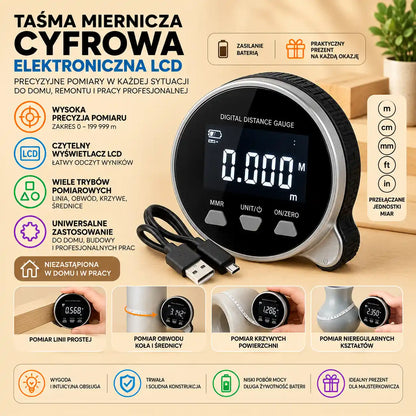 Cyfrowa Miarka Rolkowa LCD – Precyzyjny Pomiar