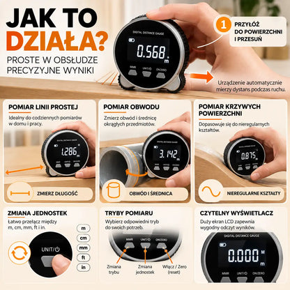 Cyfrowa Miarka Rolkowa LCD – Precyzyjny Pomiar