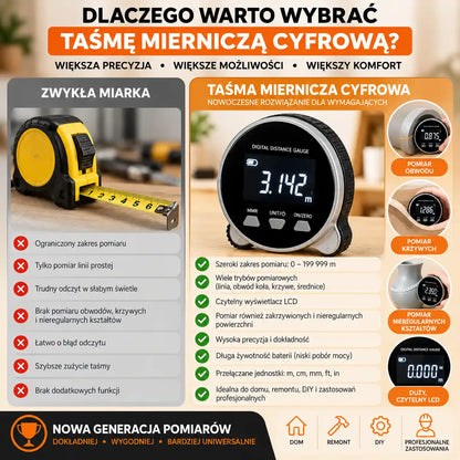 Cyfrowa Miarka Rolkowa LCD – Precyzyjny Pomiar