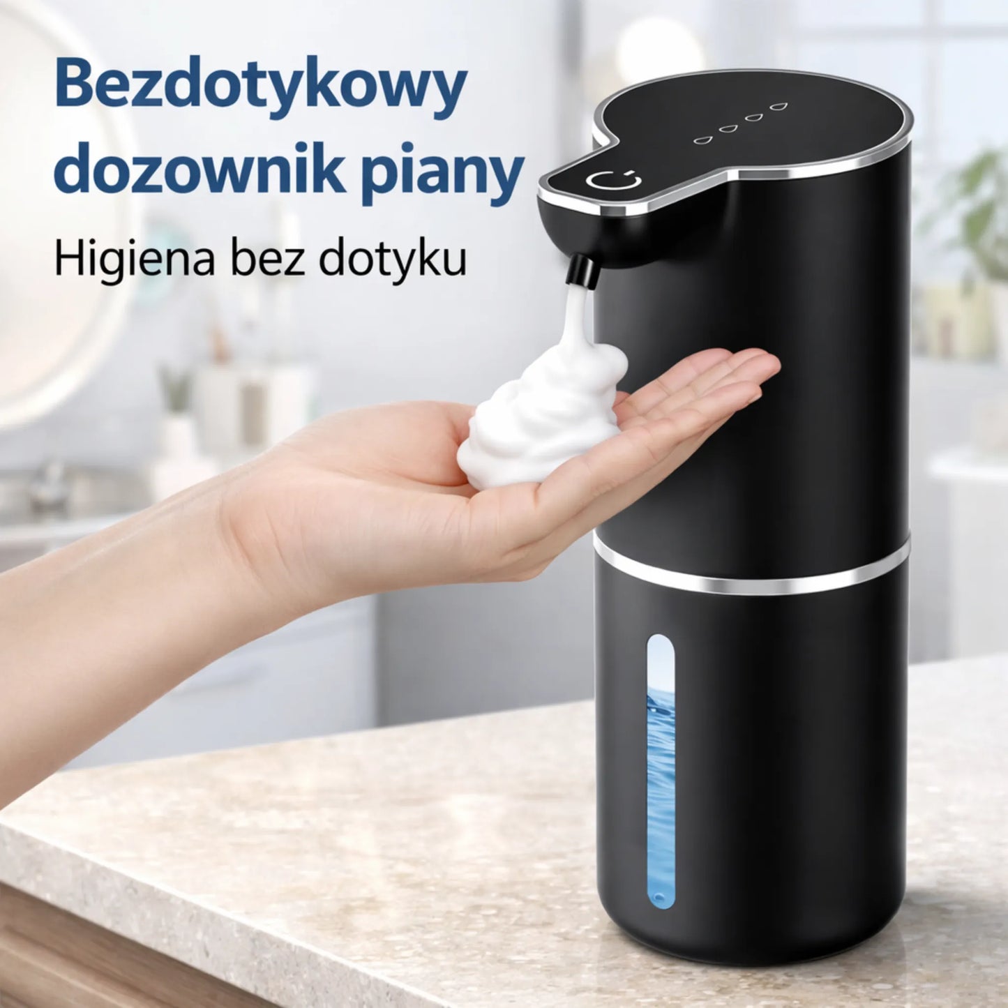 Zestaw Higieny Rąk: Bezdotykowy Dozownik + Mydło 300ml w Komplecie
