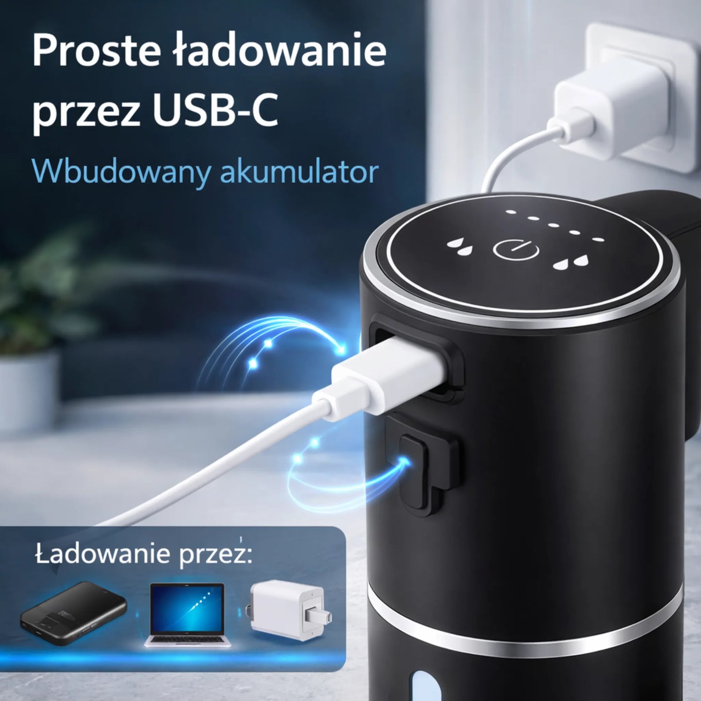 Zestaw Higieny Rąk: Bezdotykowy Dozownik + Mydło 300ml w Komplecie