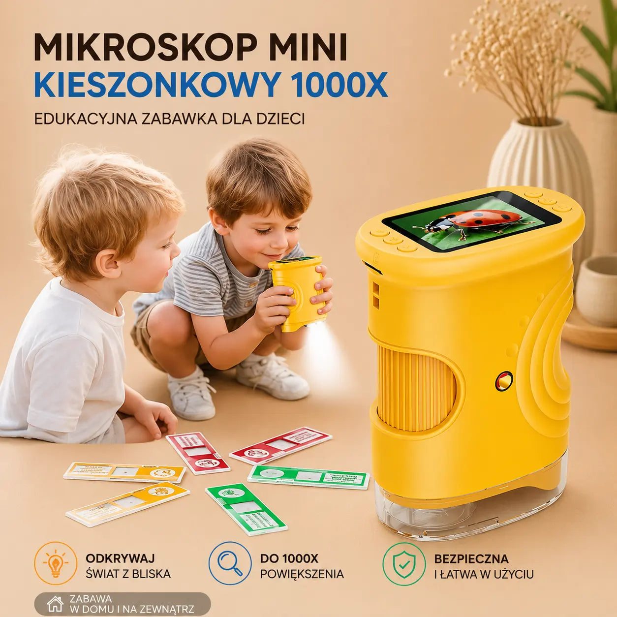 Cyfrowy Mikroskop Edukacyjny dla Dzieci z Oświetleniem LED