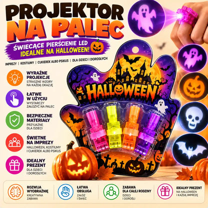 Magiczne Pierścienie LED na Halloween – Zestaw 4 sztuk! 🎃👻