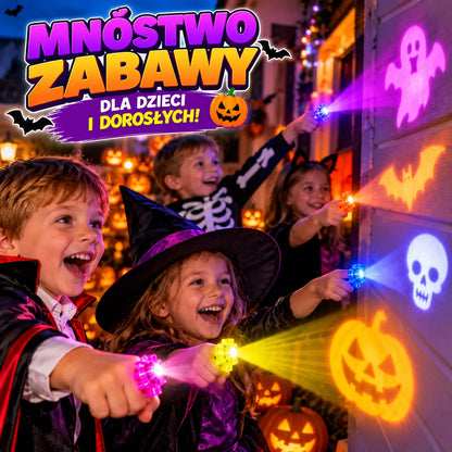 Magiczne Pierścienie LED na Halloween – Zestaw 4 sztuk! 🎃👻