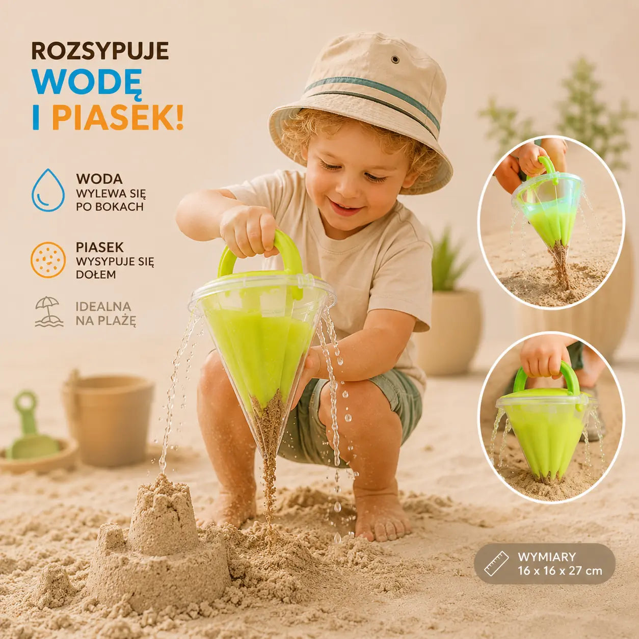 Magiczny Lejek do Piasku – Zbuduj Wymarzony Zamek na Plaży!