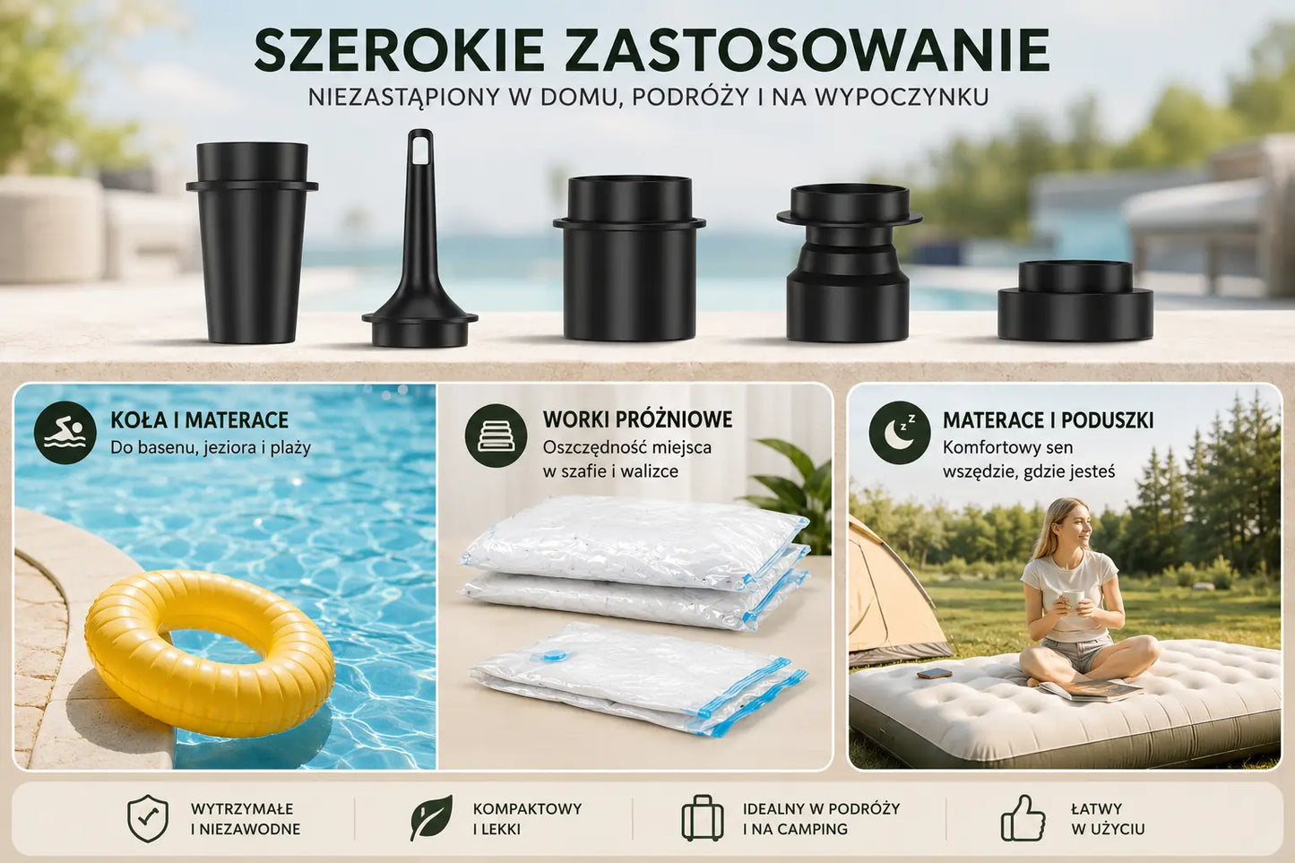 Bezprzewodowy mini kompresor