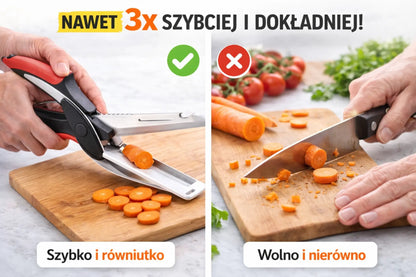 Szybsze gotowanie bez bałaganu – nożyczki kuchenne 2w1