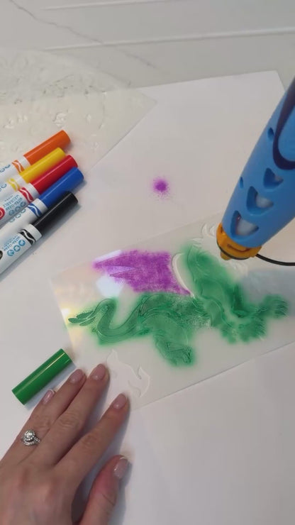 Marker Airbrush – Kreatywny Aerograf do Malowania (Zestaw z Szablonami i Flamastrami)