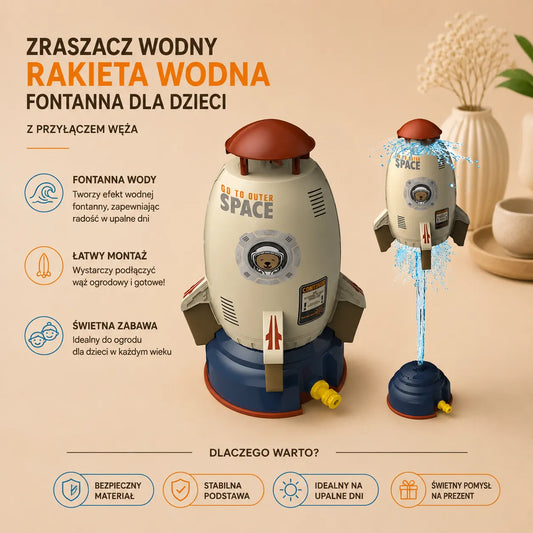Kosmiczna Zabawa w Twoim Ogrodzie! Latająca Rakieta – dla Dzieci 🚀💦