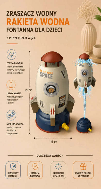Kosmiczna Zabawa w Twoim Ogrodzie! Latająca Rakieta – dla Dzieci 🚀💦