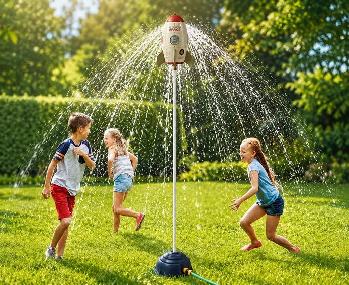 Kosmiczna Zabawa w Twoim Ogrodzie! Latająca Rakieta – dla Dzieci 🚀💦