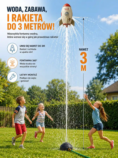 Kosmiczna Zabawa w Twoim Ogrodzie! Latająca Rakieta – dla Dzieci 🚀💦