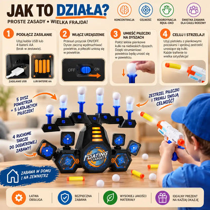 Gra Zręcznościowa AirTarget Blaster – Lewitujący Cel
