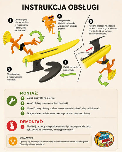 Pływający Mini Surfer na Fale – Pierwszy na Świecie Wodny Bumerang!