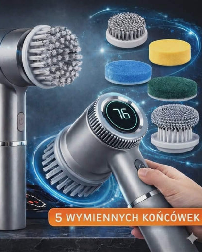 Czyść szybciej i bez wysiłku – elektryczna szczotka z 5 końcówkami