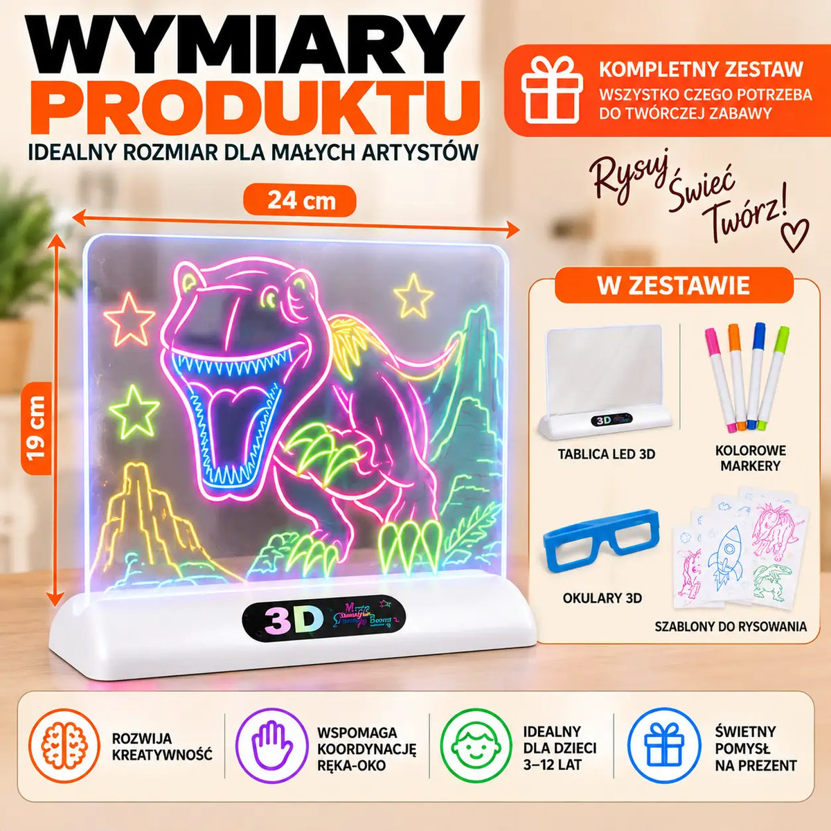 Świetlna Tablica LED – Kreatywna zabawa bez ekranów!