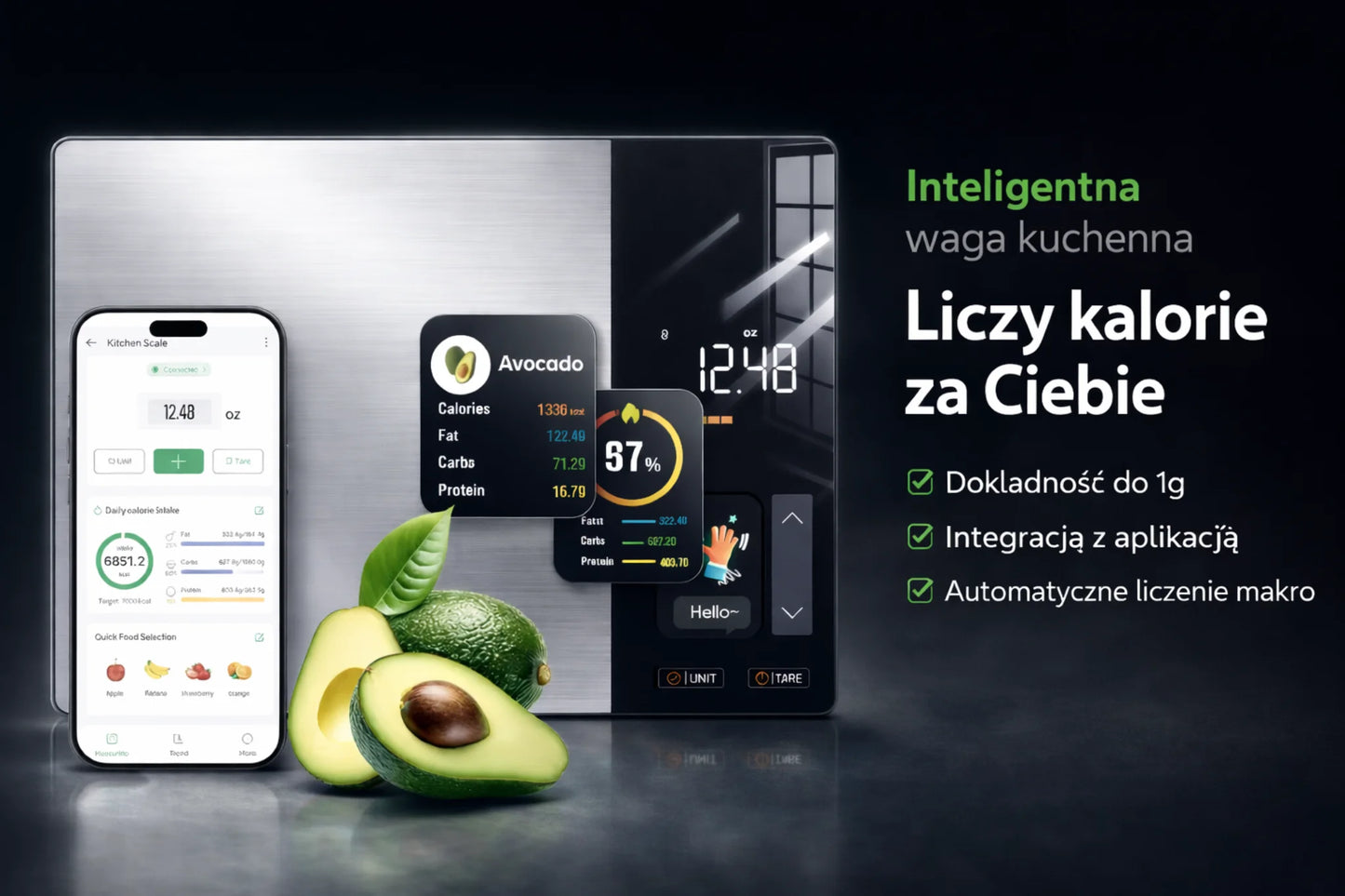 Liczy kalorie za Ciebie – Inteligentna Waga Kuchenna z aplikacją