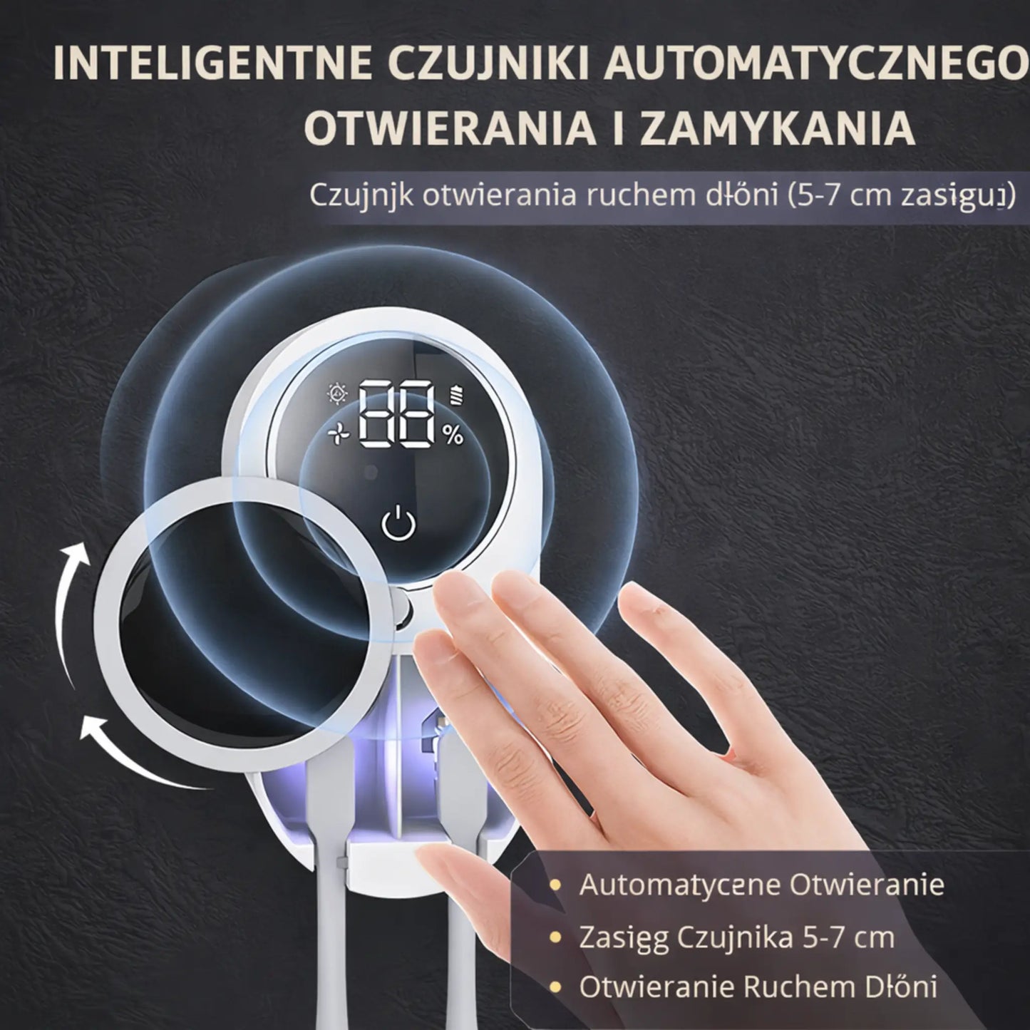 Sterylizator UV do Szczoteczek – Zabija 99,9% Bakterii + Automatyczne Suszenie