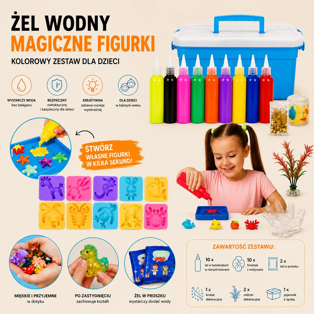 🌊 Magiczne Żele Wodne 3D – Stwórz Własne Wodne Stworki! 🦑✨