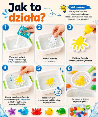 🌊 Magiczne Żele Wodne 3D – Stwórz Własne Wodne Stworki! 🦑✨