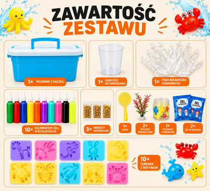 🌊 Magiczne Żele Wodne 3D – Stwórz Własne Wodne Stworki! 🦑✨